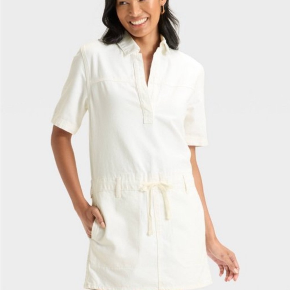 Universal Thread Cream Shirt Dress
